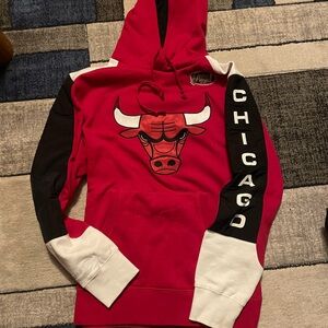 Mitchell & Ness Red and Black Chicago Bulls Sweater